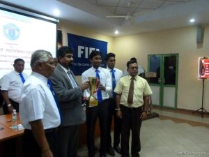 Victory Football Club Media Conferencet FFSL President with Ranjith Rodrigo 13 Feb 2014
