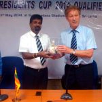 FFSL Expresses Gratitude To Mr Horst Kriete FIFA Instructor with FFSL President Ranjith Rodrigo 15 May 2014